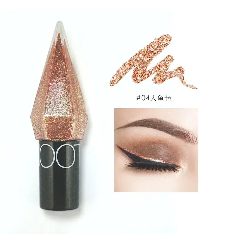 Diamond Shiny Eye Liners Eyeshadow Waterproof Silver Rose Gold Color Glitter Sequins Eyeliner Eye Shadow Makeup Beauty Cosmetics Purest Peak